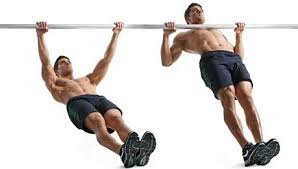 man showing how to perform incline Chin-Ups
